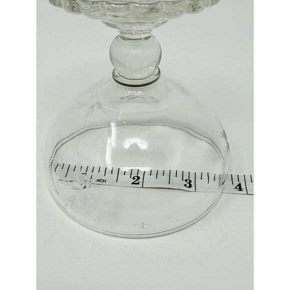 Vintage Bubble Foot Champagne Sherbet Goblets Set of 5 Clear Glass USA - Picture 9 of 9